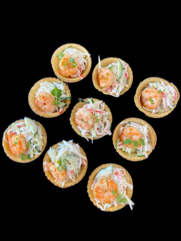 С креветкой и крабовым мясом